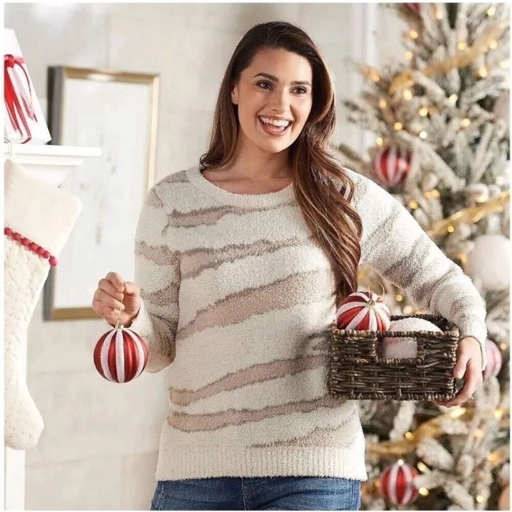 Barefoot Dreams Cozy Chic Seaside Crew Neck Sweater